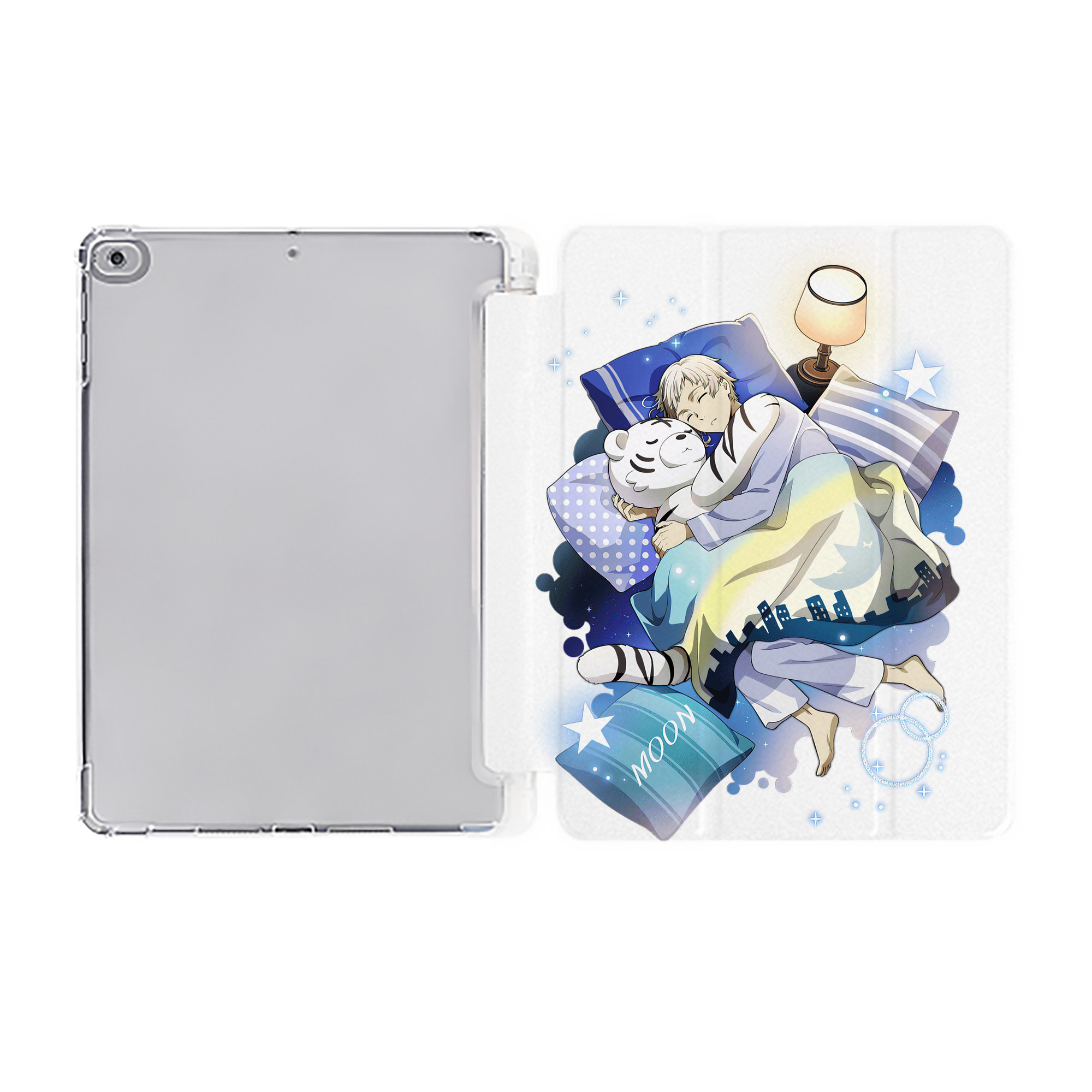 （画像用） 文豪ストレイドッグス Bungo Stray Dogs IPad ケース ペン収納付き 三つ折りスタンド PUレザー×シリコン 対応機種9.5/10.5/10.9インチ